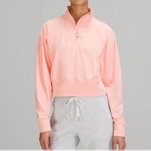Lululemon Ready to Rulu Half Zip Pullover Size 12 in Dew Pink